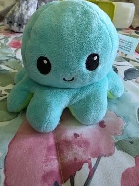 Aqua Plush Emotional Octopus Soft Toy - Kids Toy Reversible